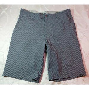 Adidas Men's Navy Blue/ Light Blue Plaid Golf Shorts Sz 34